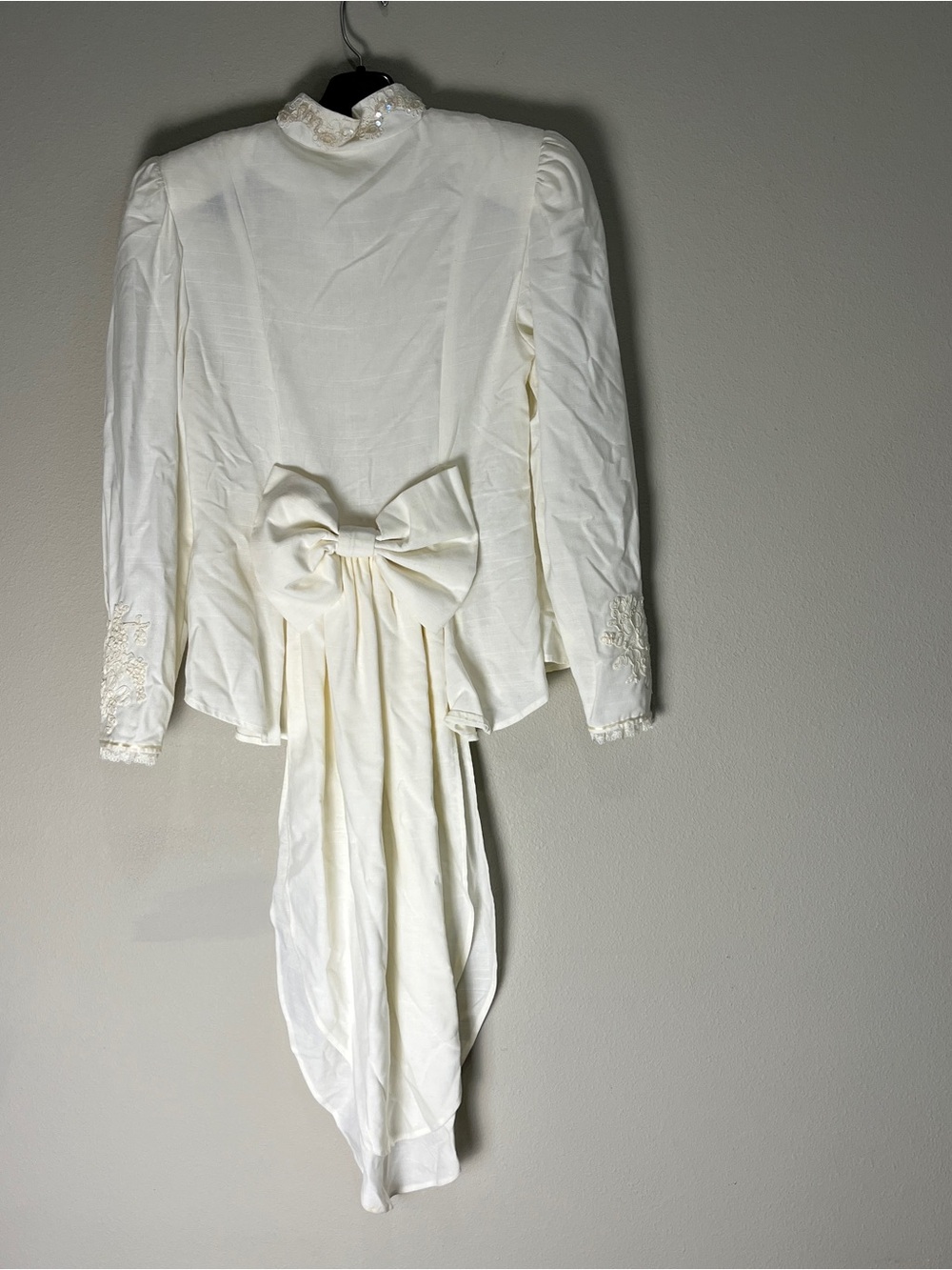 Wedding jacket bustle bow lace bohemian witchy renaissance women’s large